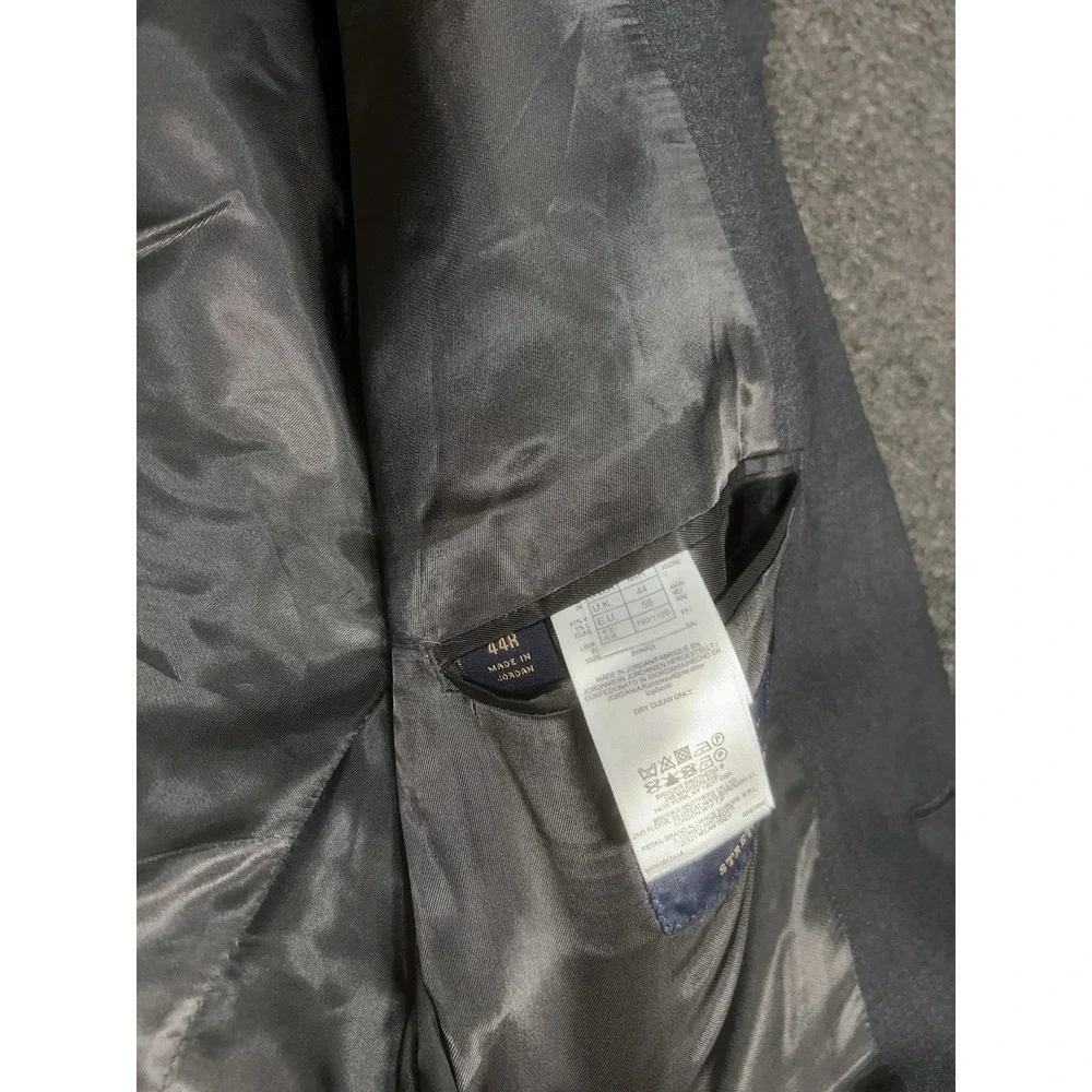 Brooks Brothers 2 Piece Suit Men 44R Pants 36x29 Gray Wool Stretch Business 346